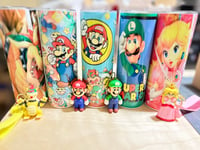 Image 2 of Mario , Luigi, Bowser, Princess Peach Tumbler/Keychain 