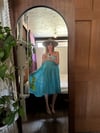 early 70s turquoise indian gauze dress