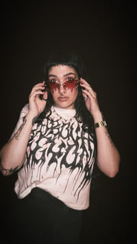 Image 2 of BLOOD SPLATTER LOGO TEE/CROP