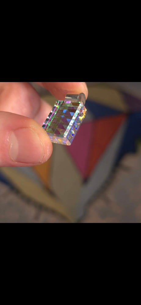 Image of Stacked tile pendant 