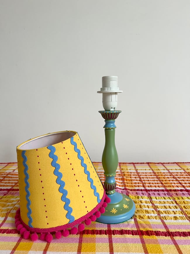 Green with stars Daisy lamp