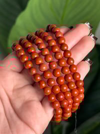 Image 2 of RED JASPER BEADED BRACELETS 6MM