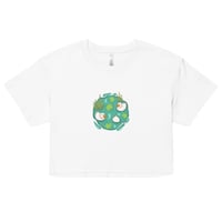 Image 4 of Duck pond art crop top, duck graphic crop top