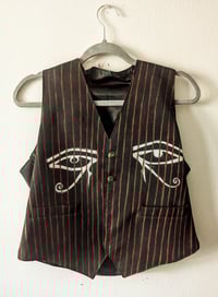 Image 1 of Siouxsie and the Banshees “hand-painted” Eye of Horus & Ra fitted vest