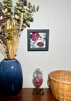 Zinnia, Mum, Lavender & Butterfly Bush - Wildflower Art In 6" X 6" Shadow Box (Item# 202303S)