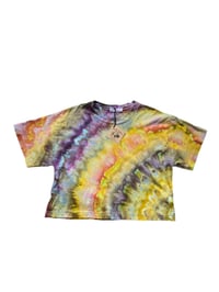 Image 2 of S Crop Cotton Tee in Sunrise Ice Dye