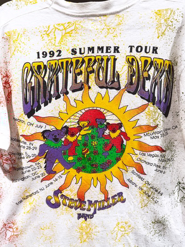 Grateful Dead 1992 Summer Tour Lot T-Shirt - Fits L