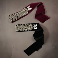 VELVET CRYSTAL LEAF CHOKER (HOLIDAY) 