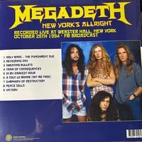 Image 2 of Megadeth “NewYork’s Alright” LP