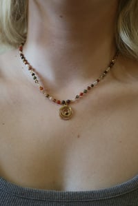 Image 4 of Brown Swirl (gold spacers)