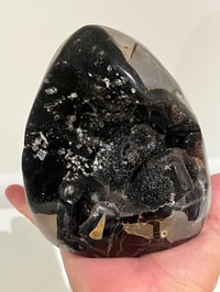 Image 3 of Septarian Nodule Polished Freeform With Calcite Inclusions| Madagascar #2899