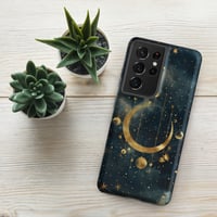 Image 24 of Blue and Gold Celestial Moons Design Tough Case for Samsung®