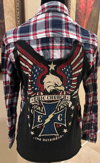 Vintage Blue/Red/White Flannel Shirt Eric Church