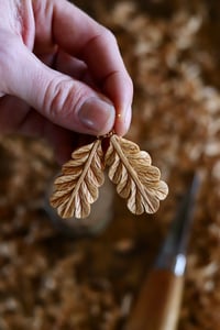 Image 3 of • Oak leaf Earrings 