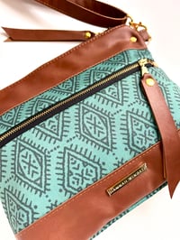 Image 6 of Teal boho crossbody with exterior pocket