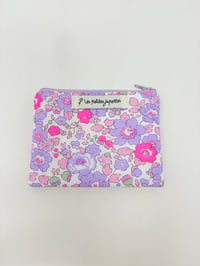 Image 1 of Porte-monnaie LA DISCRÈTE Liberty Betsy néon purple