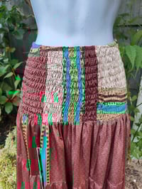 Image 5 of Zara Split Skirt- Jade Green and Brown