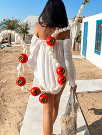 Image 2 of TOMATO PEARL NECKLACE 