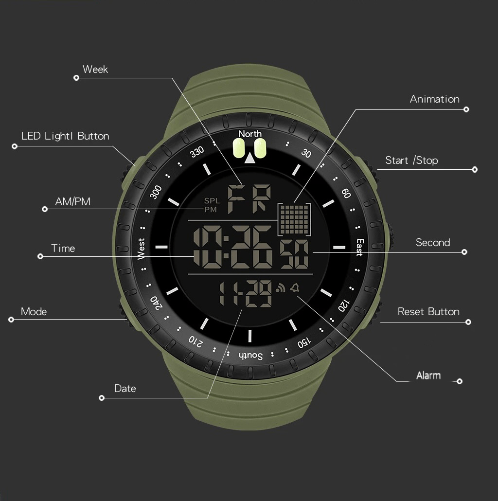 Tact military sport watch cheap