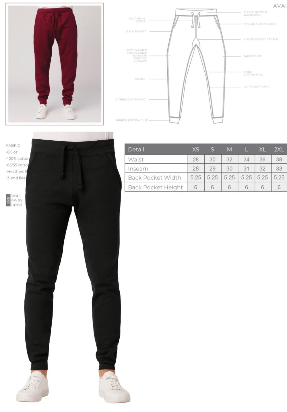 Blk And Red football Joggers 