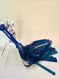 Image 4 of Undine blue and teal thuddy leather flogger