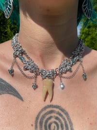 Image 1 of “frost bite” tooth fairy necklace