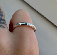 Image 2 of Hammered silver band size L