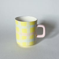 Image 2 of Yellow Tartan Medium Mug 