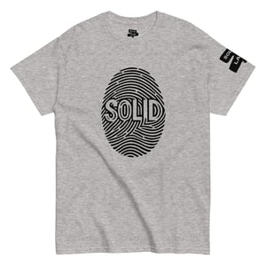 Image of Black Printed Solid T-Shirt