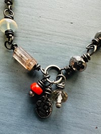 Image 6 of opal tourmaline and pyrite charm bracelet