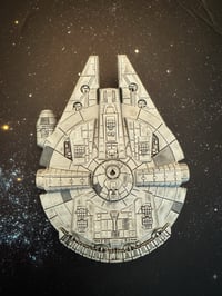 Image 13 of Star Wars X-Wing Millenium Falcon YT-1300 Freighter HAND PAINTED 14k 3D