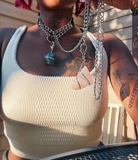 Image 4 of Crystal Healing Thigh Garter and Choker with Leash✨