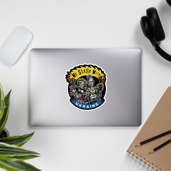 Image of Punks for Ukraine BLACK stickers