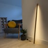 Rille freestanding oak floor lamp - slimline