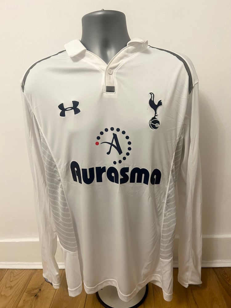 Image of Tottenham Hotspur “BALE 11” 2012/13 Home Long Sleeve Shirt + PL patches  (L)