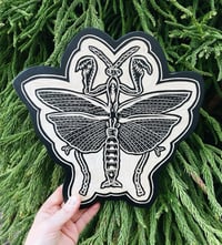 Image 1 of Praying Mantis Woodcut 