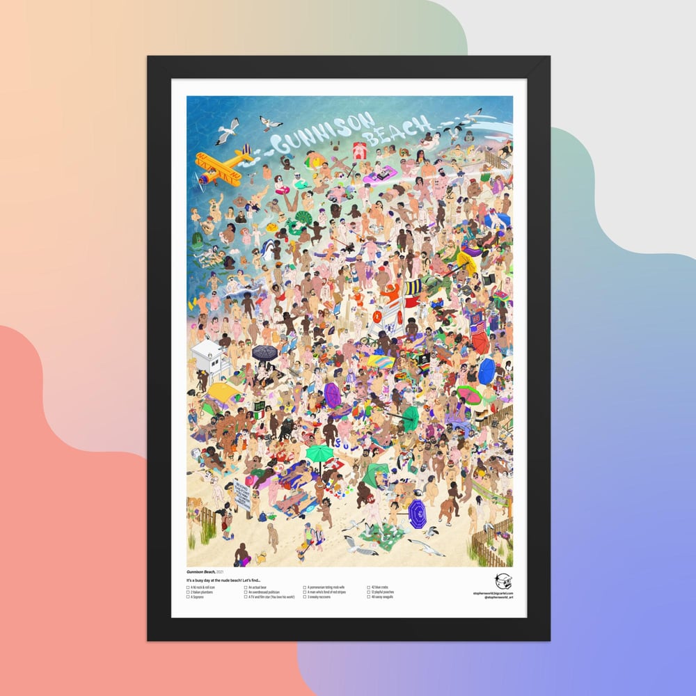 Image of Gunnison Look & Find 12x18 in Framed Poster (Black)