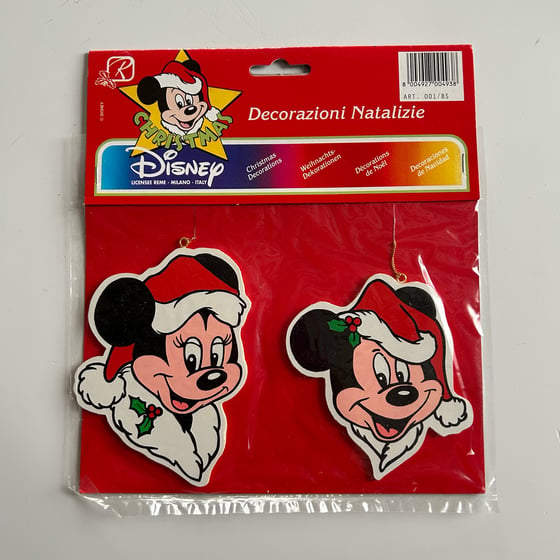 Image of Suspensions disney noël : mickey et minnie