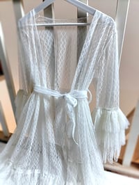 Image 2 of Maternity photosession dress Adrianna | size universal | warm off white | diamond pattern | tulle