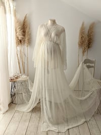Image 1 of Maternity Photoshoot dress Eliana | size M | cream chiffon