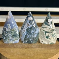 Image 1 of Moss Agate Flames ($14-$16)