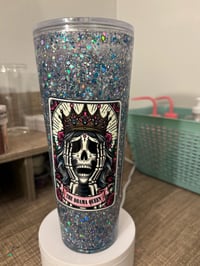 Image 1 of Tarot card snowglobe tumbler 