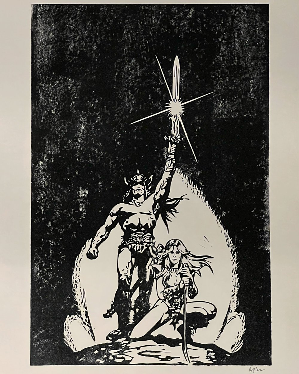 Image of Conan The Barbarian Linoprint 