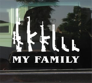 Image of "My Family" of Guns Decal