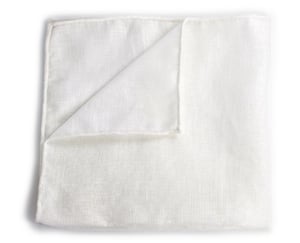 Image of The essential white linen pocket square