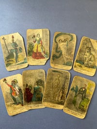 Image 1 of Jeu de cartes rare, Sibylle die Wahrsagende, 1820-30, par le cartier Johan Conrad Jegel. 30/32.