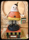 candy Corn Halloween Folk Art creation on candy box