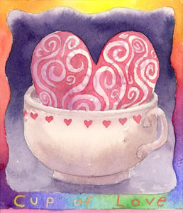 Image of Love Cup Watercolor