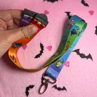 Image 3 of Pocket Pals Rainbow Fox Lanyard