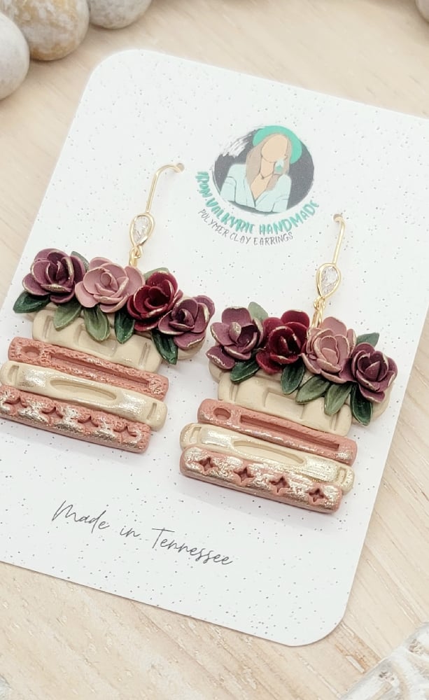 Image of Floral Bookstack Dangles